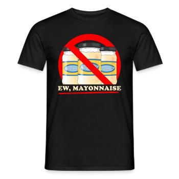 Mayo yuck mayonnaise gift - Men's T-Shirt - black - Front - AI Model Male 178 light (178cm)