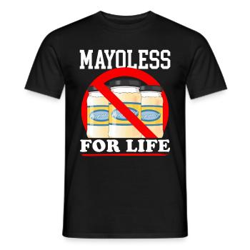 Mayonnaise Mayoless Mayo Gift - Men's T-Shirt - black - Front - AI Model Male 178 light (178cm)