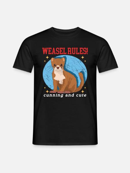 Weasel Mouse Weasel Hermännchen Gift - Men's T-Shirt - black