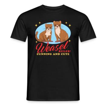 Belette souris belette naine belette cadeau - T-shirt homme - noir - Devant - AI Model Male 178 light (178cm)
