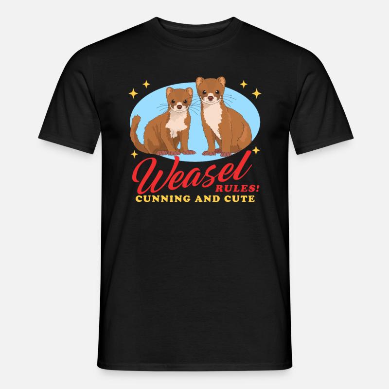 Weasel Mouse Weasel Dwarf Weasel Gift - Men's T-Shirt - black