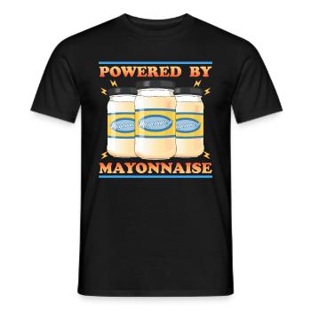 Mayo Powered By Mayonnaise Cadeau - T-shirt homme - noir - Devant - AI Model Male 178 light (178cm)