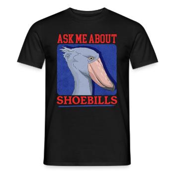 Shoebill bec-en-sabot oiseau cadeau - T-shirt homme - noir - Devant - AI Model Male 178 light (178cm)