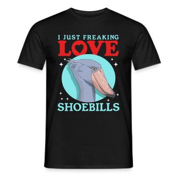 Shoebill oiseaux Shoebill oiseau cadeau - T-shirt homme - noir - Devant - AI Model Male 178 light (178cm)