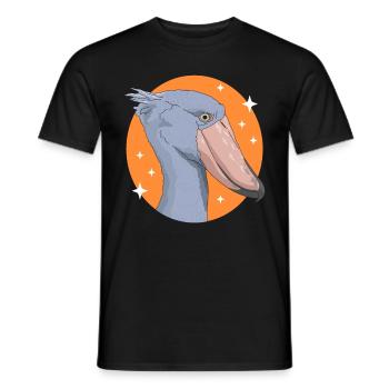Shoebill oiseau Abu Markub bec-en-sabot cadeau - T-shirt homme - noir - Devant - AI Model Male 178 light (178cm)
