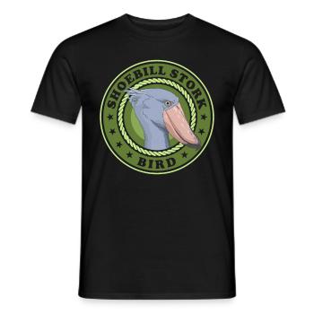 Shoebill oiseau Shoebill Abu Markub cadeau - T-shirt homme - noir - Devant - AI Model Male 178 light (178cm)