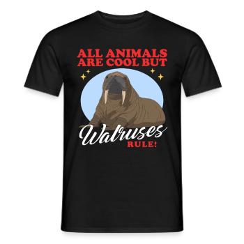 Walrus Walrus Walrus Walrus Gift - Men's T-Shirt - black - Front - AI Model Male 178 light (178cm)