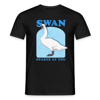 Schwan Schwäne Schwanenliebhaber Geschenk - Männer T-Shirt - Schwarz - Vorne - AI Model Male 178 light (178cm)