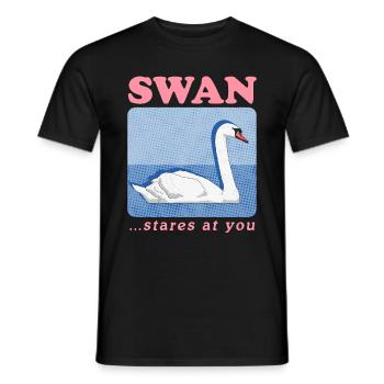 Schwan Schwanenliebhaber Schwäne Geschenk - Männer T-Shirt - Schwarz - Vorne - AI Model Male 178 light (178cm)