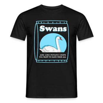 Schwan Vogel Schwäne Schwanenliebhaber Geschenk - Männer T-Shirt - Schwarz - Vorne - AI Model Male 178 light (178cm)