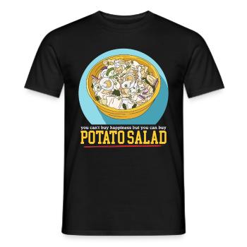 Potato Salad Food Härdöpfelsalat Gift - Men's T-Shirt - black - Front - AI Model Male 178 light (178cm)
