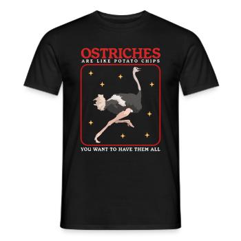 Strauß Straußenliebhaber Strauße Geschenk - Männer T-Shirt - Schwarz - Vorne - AI Model Male 178 light (178cm)