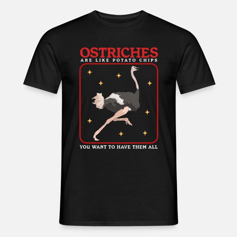 Strauß Straußenliebhaber Strauße Geschenk - Männer T-Shirt - Schwarz