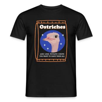 Strauß Straußenliebhaber Vogel Strauße Geschenk - Männer T-Shirt - Schwarz - Vorne - AI Model Male 178 light (178cm)