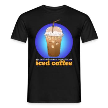 Iced Coffee Coffee Lover Iced Coffee Gift - Men's T-Shirt - black - Front - AI Model Male 178 light (178cm)