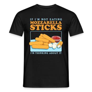 Mozzarella Sticks Mozzarella Sticks Gift - Men's T-Shirt - black - Front - AI Model Male 178 light (178cm)