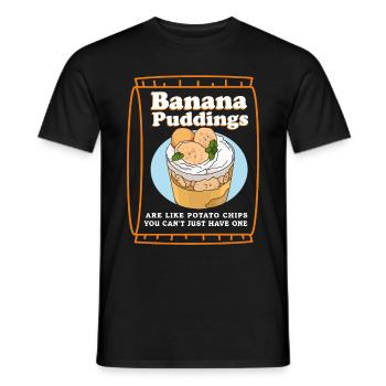 Bananenpudding Bananen-Pudding Geschenk - Männer T-Shirt - Schwarz - Vorne - AI Model Male 178 light (178cm)