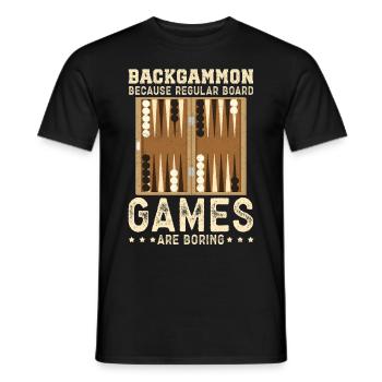 Backgammon Spieler Backgammon Brettspiel Geschenk - Männer T-Shirt - Schwarz - Vorne - AI Model Male 178 light (178cm)