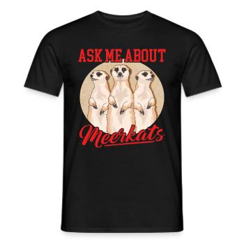 Suricate drôle suricate suricate cadeau - T-shirt homme - noir - Devant - AI Model Male 178 light (178cm)