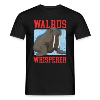 Walross Walroß Walrus Walrosse Geschenk - Männer T-Shirt - Schwarz - Vorne - AI Model Male 178 light (178cm)