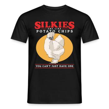 Silkie Silkie Chickens Silkie Chickens Gift - Men's T-Shirt - black - Front - AI Model Male 178 light (178cm)