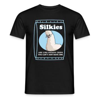 Silky Chickens, Silkie Chickens, Silkie Chickens Gift - Men's T-Shirt - black - Front - AI Model Male 178 light (178cm)