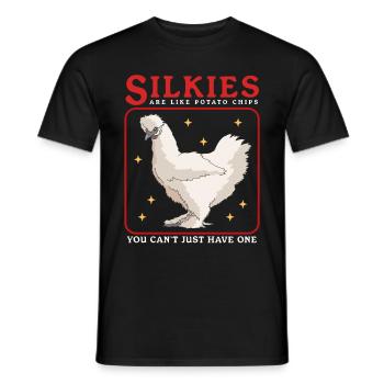 Silkie Silkie Chicken Silky Chickens Gift - Men's T-Shirt - black - Front - AI Model Male 178 light (178cm)