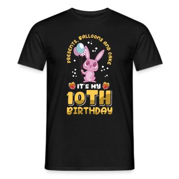 10e anniversaire 10 ans Cadeau Idée Cadeau - T-shirt homme - noir - Devant - AI Model Male 178 light (178cm)