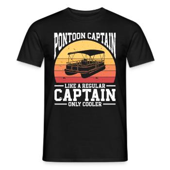 Ponton Bateau Ponton Capitaine - T-shirt homme - noir - Devant - AI Model Male 178 light (178cm)