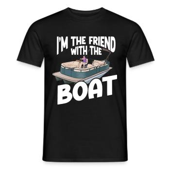 Ponton Bateau Ponton Capitaine - T-shirt homme - noir - Devant - AI Model Male 178 light (178cm)