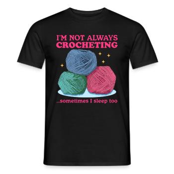 Crochet Crochet fil cadeau - T-shirt homme - noir - Devant - AI Model Male 178 light (178cm)