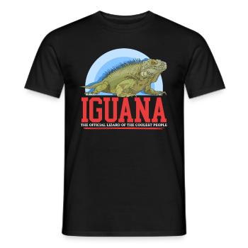Leguan Reptilien Eidechse Leguane Geschenk - Männer T-Shirt - Schwarz - Vorne - AI Model Male 178 light (178cm)