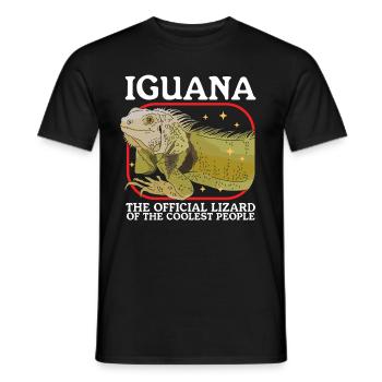 Leguan Eidechse Reptilien Leguane Geschenk - Männer T-Shirt - Schwarz - Vorne - AI Model Male 178 light (178cm)