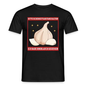 Knoblauch Knoblauchzehe Geschenk - Männer T-Shirt - Schwarz - Vorne - AI Model Male 178 light (178cm)