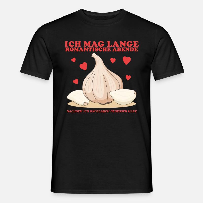 Knoblauch Knoblauchzehen Geschenk - Männer T-Shirt - Schwarz