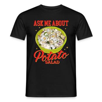 Salade de pommes de terre Salade de pommes de terre cadeau - T-shirt homme - noir - Devant - AI Model Male 178 light (178cm)