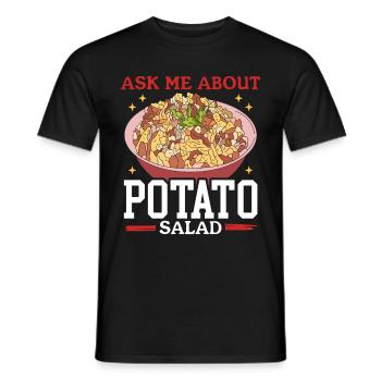 Kartoffelsalat Härdöpfelsalat Geschenk - Männer T-Shirt - Schwarz - Vorne - AI Model Male 178 light (178cm)