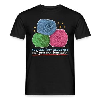 Crochet Crochet fil Crochet Crochet cadeau - T-shirt homme - noir - Devant - AI Model Male 178 light (178cm)