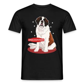 St. Bernard Mistress St. Bernard Dog Gift - Men's T-Shirt - black - Front - AI Model Male 178 light (178cm)