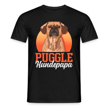 Puggle Dog Dad Dog Owner Gift - Men's T-Shirt - black - Front - AI Model Male 178 light (178cm)