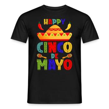 Cinco De Mayo | Mexican Fiesta Gift - Men's T-Shirt - black - Front - AI Model Male 178 light (178cm)