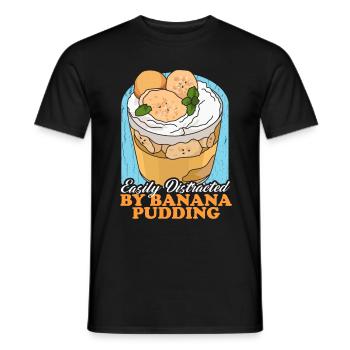 Bananenpudding Liebhaber Bananen Pudding Geschenk - Männer T-Shirt - Schwarz - Vorne - AI Model Male 178 light (178cm)