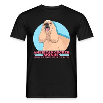 American Cocker Spaniel maman chiens cadeau - T-shirt homme - noir - Devant - AI Model Male 178 light (178cm)