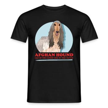 Afghanischer Windhund Dad Hundebesitzer Geschenk - Männer T-Shirt - Schwarz - Vorne - AI Model Male 178 light (178cm)