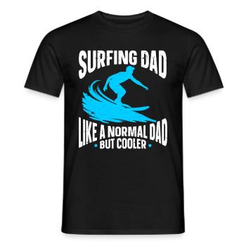 Surfender Surfer - Männer T-Shirt - Schwarz - Vorne - AI Model Male 178 light (178cm)
