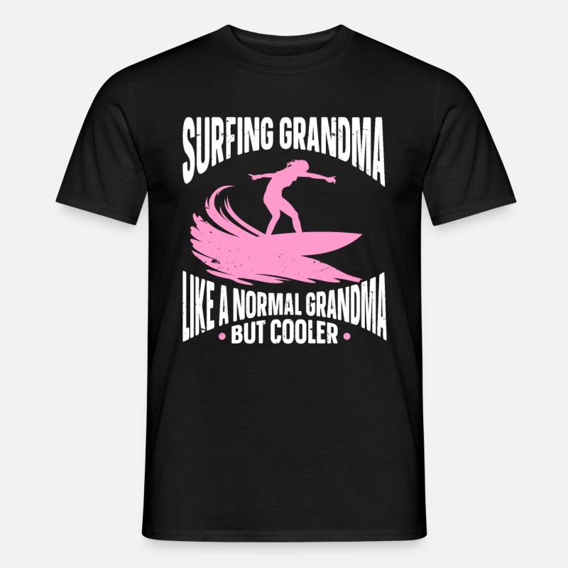 Surfender Surfer - Männer T-Shirt - Schwarz