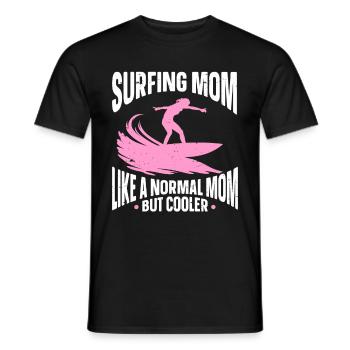 Surfender Surfer - Männer T-Shirt - Schwarz - Vorne - AI Model Male 178 light (178cm)