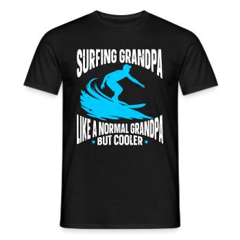 Surfender Surfer - Männer T-Shirt - Schwarz - Vorne - AI Model Male 178 light (178cm)
