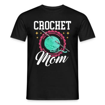 Crochet Maman Crochet Fil Cadeau - T-shirt homme - noir - Devant - AI Model Male 178 light (178cm)