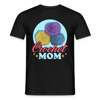 Crochet maman au Crochet Crochet fil Crochet cadeau - T-shirt homme - noir - Devant - AI Model Male 178 light (178cm)